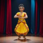 Bharatanatyam Dance Costume – Yellow & Red - Image 2