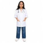 **Doctor Fancy Dress Costume for Kids Age 3–4 Years | White Doctor Coat with Stethoscope & Formal Pants | Kids Doctor Costume for School Fancy Dress Competition, Role Play, Annual Function & Pretend Play**