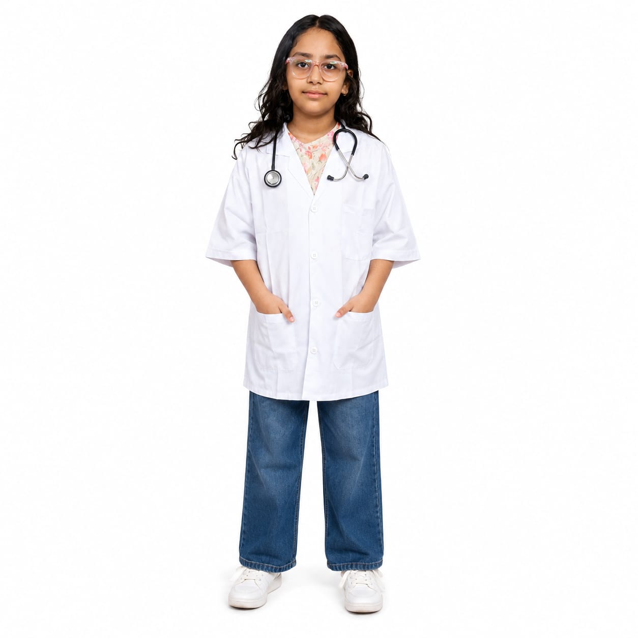 WhatsApp Image 2026-08-28 at 8.11.14 PM (1) **Doctor Fancy Dress Costume for Kids Age 3–4 Years | White Doctor Coat with Stethoscope & Formal Pants | Kids Doctor Costume for School Fancy Dress Competition, Role Play, Annual Function & Pretend Play** - Image 1