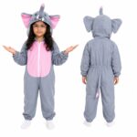 **Elephant Fancy Dress Costume for Kids – Cute Grey Elephant Animal Costume with Hood, Ears & Trunk | Kids Fancy Dress for 3–4 Years** - Image 2