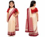 **Bihu Saree Traditional Assamese Fancy Dress Costume for Girls Age 4–5 Years | Beautiful Bihu Dance Dress for School Functions, Cultural Events & Fancy Dress Competitions** - Image 3