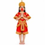 Aavaran Fancy Dress Hanuman Fancy Dress Costume for Kids Boys Age 5-6 Years | Hanuman Ji Costume for School Fancy Dress, Ramleela, Ramnavmi & Religious Events - Image 2