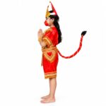 Aavaran Fancy Dress Hanuman Fancy Dress Costume for Kids Boys Age 5-6 Years | Hanuman Ji Costume for School Fancy Dress, Ramleela, Ramnavmi & Religious Events - Image 3